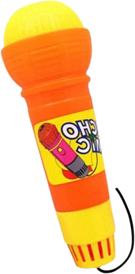Speelgoed microfoon - Karaoke microfoon - Zingen en spelen - Spraakversterking en echo - 23 cm - Oranje