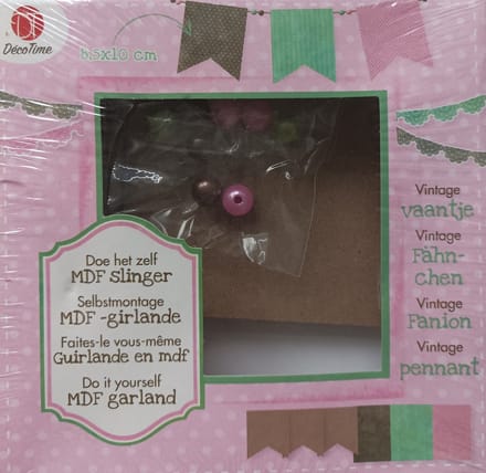 MDF slinger - Doe het zelf - 8,5x10cm - Vaantje