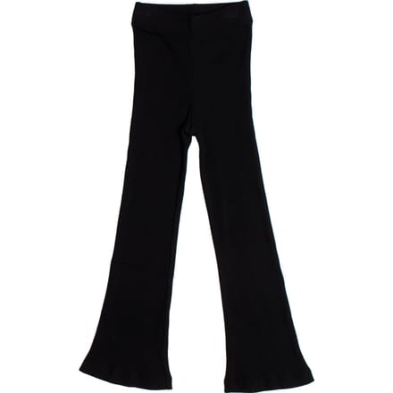 739986 Geribde flare legging voor meisjes