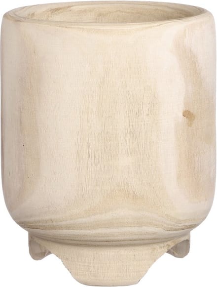 Mica Decorations Naturo Bloempot - 24x24x27 cm - Hout - Bruin