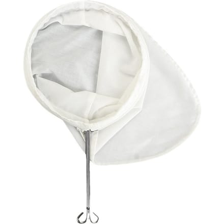 Herbruikbaar Koffie Thee Filter met Handvat Doek Fijnmazig Katoenen Stof Ritssluiting Doek Thee white