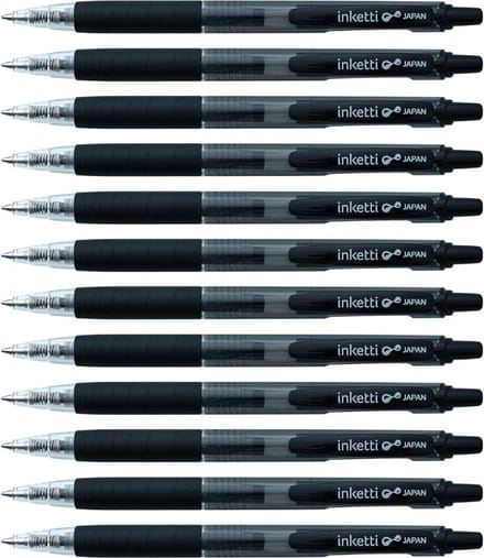 Penac Inketti - Gel-ink balpen - 0.7mm - Zwart - 12 Pack