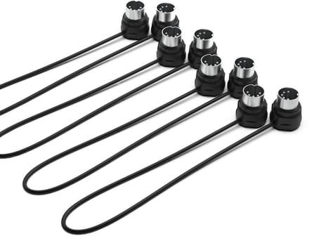 CME DIN5 MIDI Kabelset - 4-Pack - 30 cm - Low Profile 5-Pin DIN MIDI Kabels - Zwart