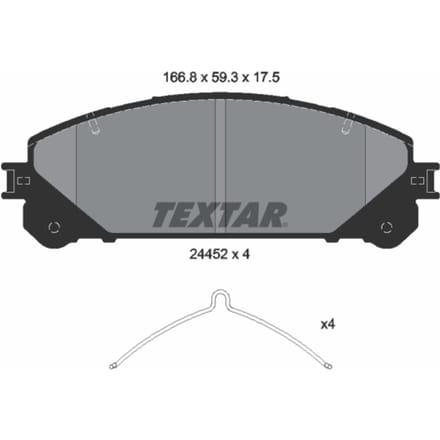Remblokset TEXTAR 2445201, voor