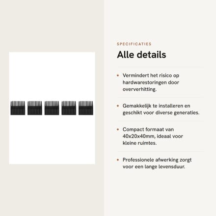 Dailygoods- Heatsink Aluminium 40x20x40mm - Koellichaam - Radiator