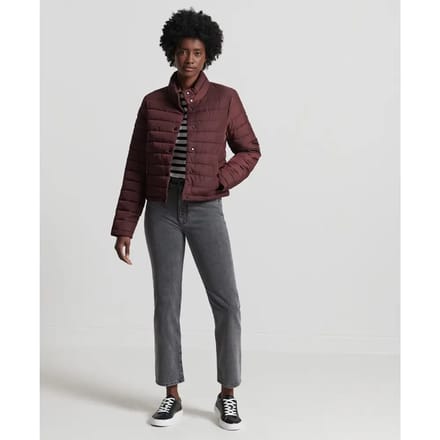Superdry Studios Boxy Fuji Jas Rood L Vrouw
