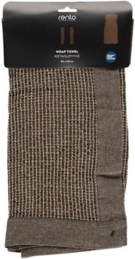 Rento sarong kenno 85x145 cm black/grey - Sauna Badjas