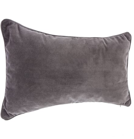 Kussen met afneembare overtrek, polyester, antraciet, 50 x 30 cm