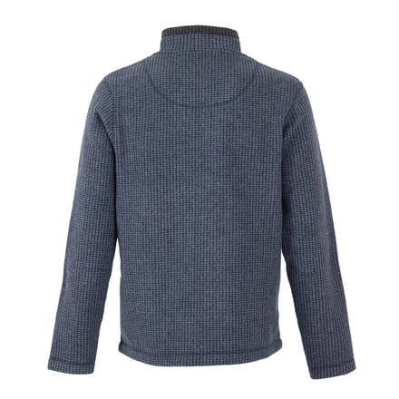 Weird Fish Heren Newark Grid Eco Friendly Quarter Zip Fleece Top (Marine)
