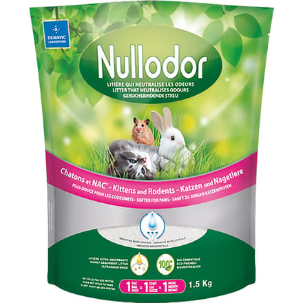 Nullodor Silicaatgrit voor Katten en Knaagdieren - 1,5 kg