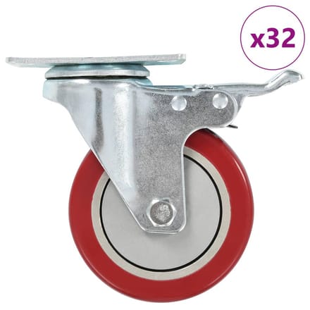 vidaXL Zwenkwielen 32 st 100 mm