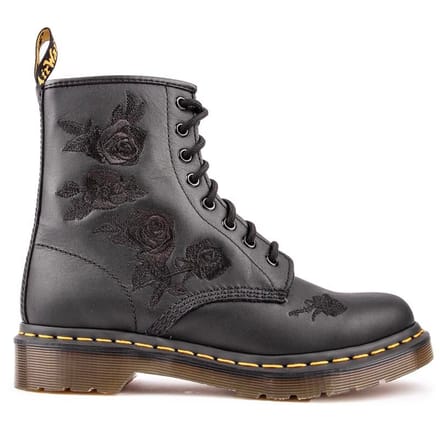 Geborduurde dameslaarzen met bloemen Dr Martens 1460 Vonda Mono