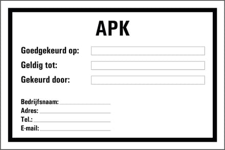 APK sticker 75 x 50 mm