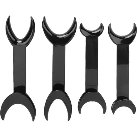 4 STUKS Tandheelkundig T-vormig Intraoraal Wangspreider met Dubbele Kop Mondopener black