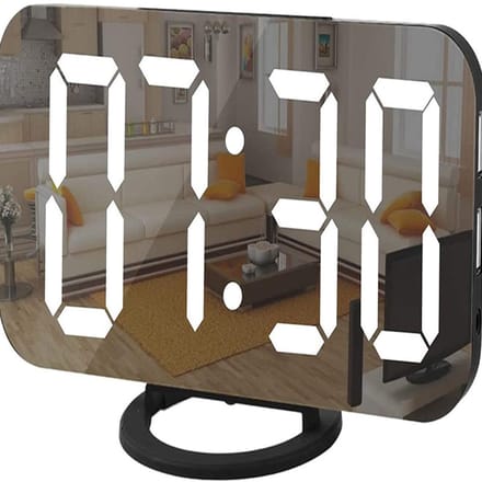 Digitale wekker met spiegelglas