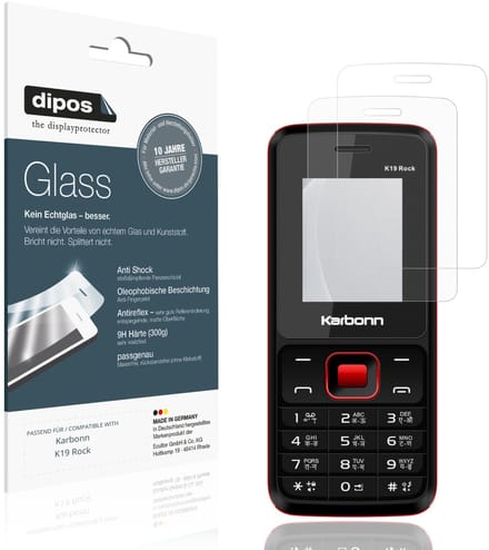 dipos – 2x Matte Pantserfolie geschikt voor Karbonn K19 Rock | 9H Screenprotector