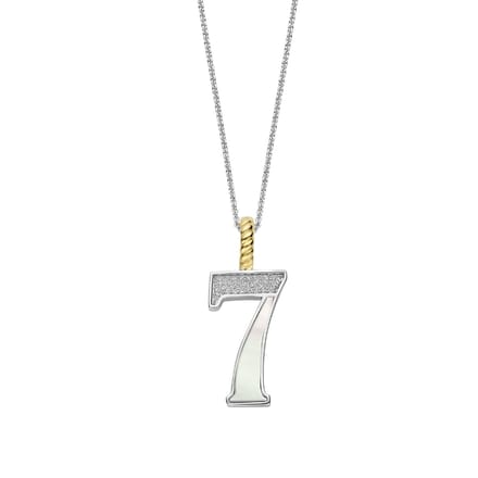 TI SENTO Dames Hanger - 925 zilver - Cijfer 7 - Parelmoer - 6841MW_7