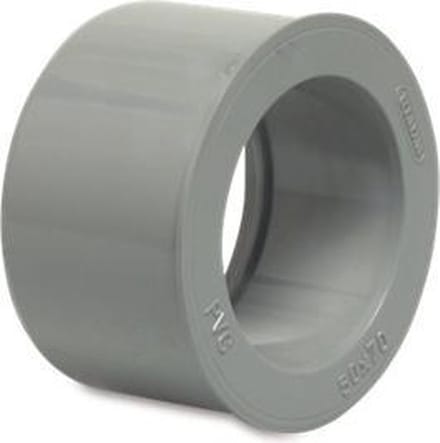 PVC verloopring – 50 x 125 mm lijmmof x spie grijs KOMO