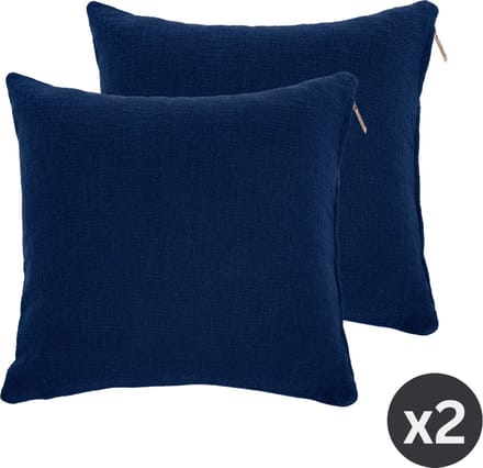 Tiseco - Kussen (gevuld) COTTON SLUB - SET/2 - 45x45 cm - Blauw