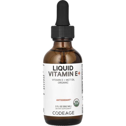 Codeage, Vloeibaar Vitamine E+, Ongezoet, 2 fl oz (59,2 ml)