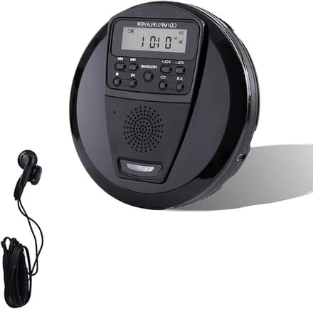 Draagbare CD Speler - Walkman CD Speler - Muziek Luisteren - Anti-Skip Bescherming - 1200mAh Batterij - Wit
