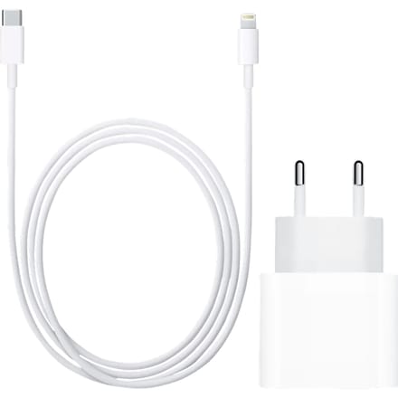 Apple Usb C Oplader 20W + Lightning Kabel 1m Kunststof Wit