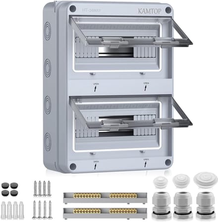 Waterdichte Zekeringkast voor Buiten, 24 Modules, IP65