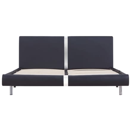 vidaXL - Bedframe - kunstleer - zwart - 120x200 - cm