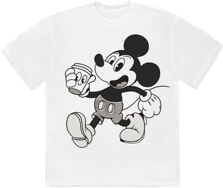 Disney - Mickey & Coffee Heren T-shirt - S - Wit