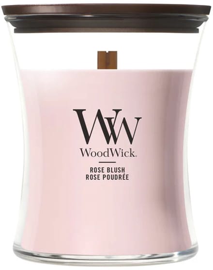 WoodWick Hourglass - Rose Blush - Medium Geurkaars - 60 branduren