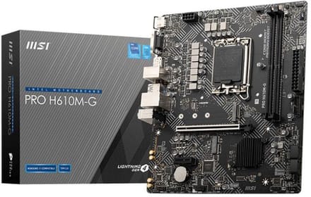 MSI PRO H610M-G - motherboard - micro ATX - LGA1700 Socket - H610 Moederbord - Intel H610 - Intel LGA1700 - DDR5 RAM - Micro-ATX