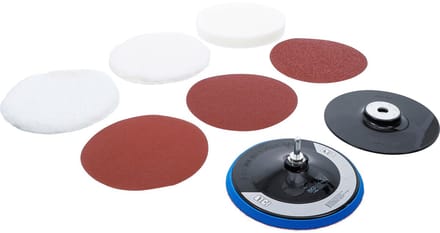 BGS Slijp- en Polijstschijvenset Ø 180 mm 8-delig - 74380