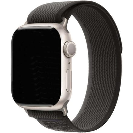 2+2 | Apple Watch Bandje Trail - Nylon - Zwart Grijs