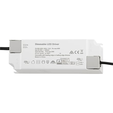 Sigor LED driver Powerline paneel CC, Triac, 34 W, 850 mA