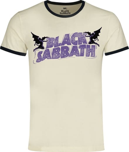 Black Sabbath Logo - Ringer Shirt Heren T-shirt - gebroken wit - 5XL