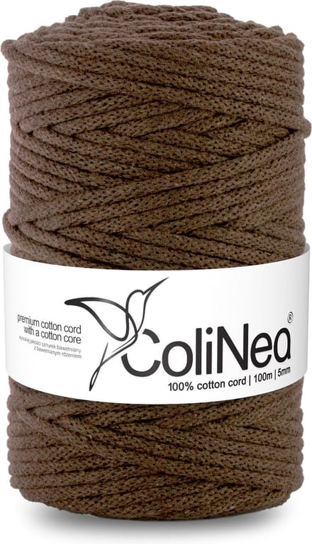 ColiNea - Touw - katoenen - koord - Katoenkoord - macramé - 5 mm x 100 m - bruin