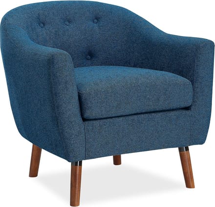 Brie-Accent Stoel in Linnen Blauw