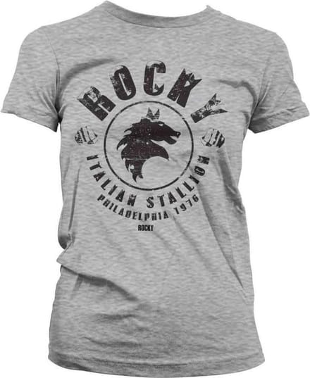 Rocky Dames Tshirt -M- Italian Stallion Grijs