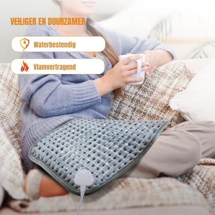 Zyrex® Warmtekussen oplaadbaar - Warmtekussen - Warmtekussen elektrisch - Grijs - ‎ 30 x 10x 10cm
