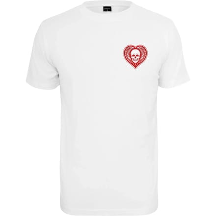 Mister Tee - Skull Heart Heren T-shirt - XS - Wit
