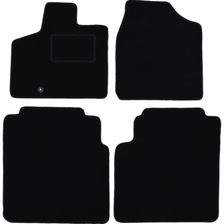 Zwarte velours vloermatten voor: Chrysler Grand Voyager V minivan (2008-2016)