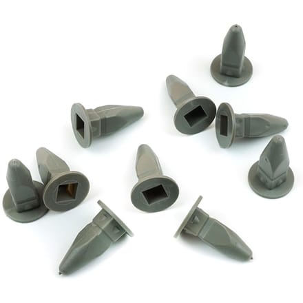 BCF263 Lot de 10 clips de plaque, gris, contre-écrou pour VW : 357868143