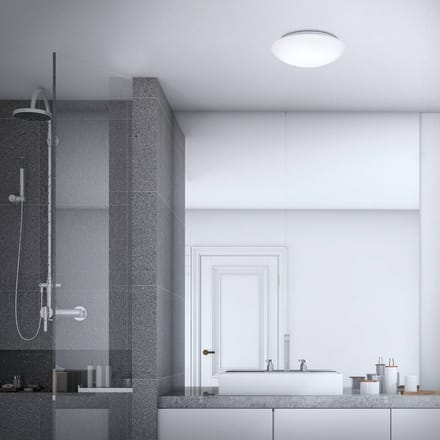 BRILONER Elipso - LED Plafonniére - met bewegingsmelder - badkamerverlichting - plafondlamp met sensor - schemersensor - timer - Ø27.8 cm