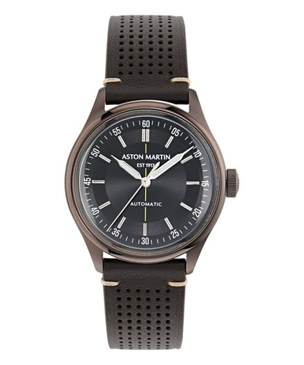 Aston Martin Timeless TS1 MTTS1S606 Horloge - Leer - Bruin - Ø 39 mm