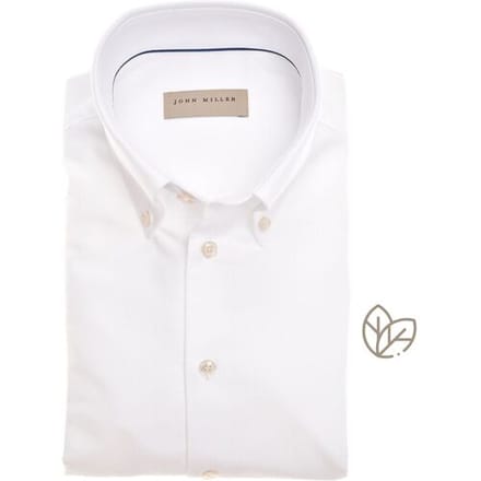 John Miller Overhemd Slim Button-Down Pure Cotton Wit / male