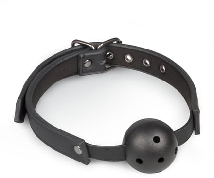 Ball gag met PVC bal - zwart