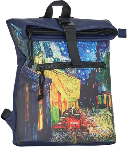 New Rebels Mart Art - Los Angeles Cafe at Night Roltop Backpack 9 Liter