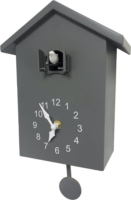 SAVI® Koekoeksklok Modern - Koekkoeksklok - Koekoeksklokken – Grijs - ‎25cmx 4cmx 10cm; 1,03 kg