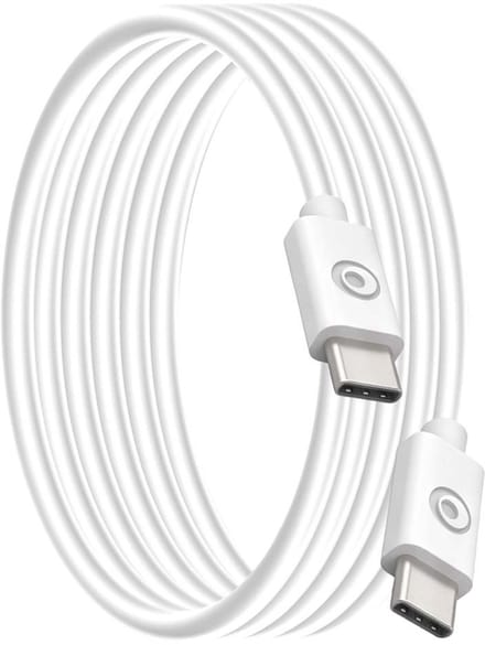 Bigben Connected, USB-C naar USB-C Oplaadkabel 3A - 1.2m, Wit