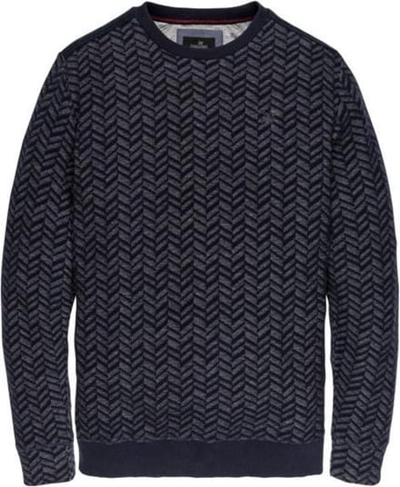 Trui ronde hals Vanguard donkerblauw motief